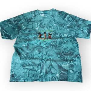 Gildan We Be Jammin Bahamas Destibation Green Tie-Dye Tee - XL